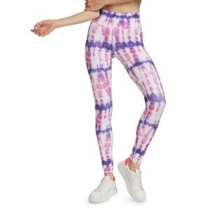 Worthy Threads Tie-Dye Purple and Pink Leggings